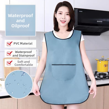 Trąšų liemenės prijuostė, atspari vandeniui ir aliejui, moteriški, trumpi, lengvi darbo drabužiai virtuvei, atsparūs purvui