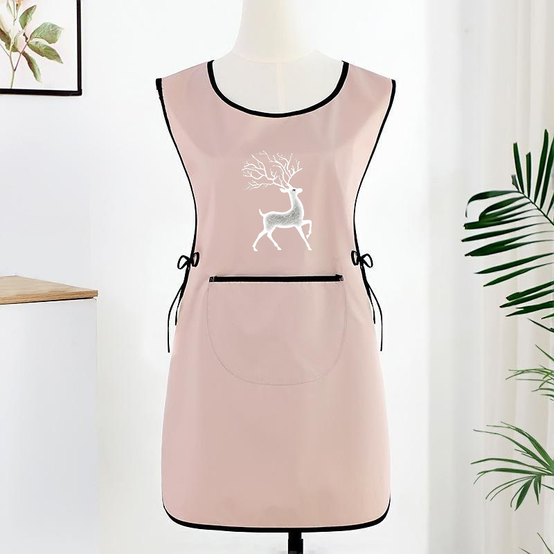 Trąšų liemenės prijuostė, atspari vandeniui ir aliejui, moteriški, trumpi, lengvi darbo drabužiai virtuvei, atsparūs purvui