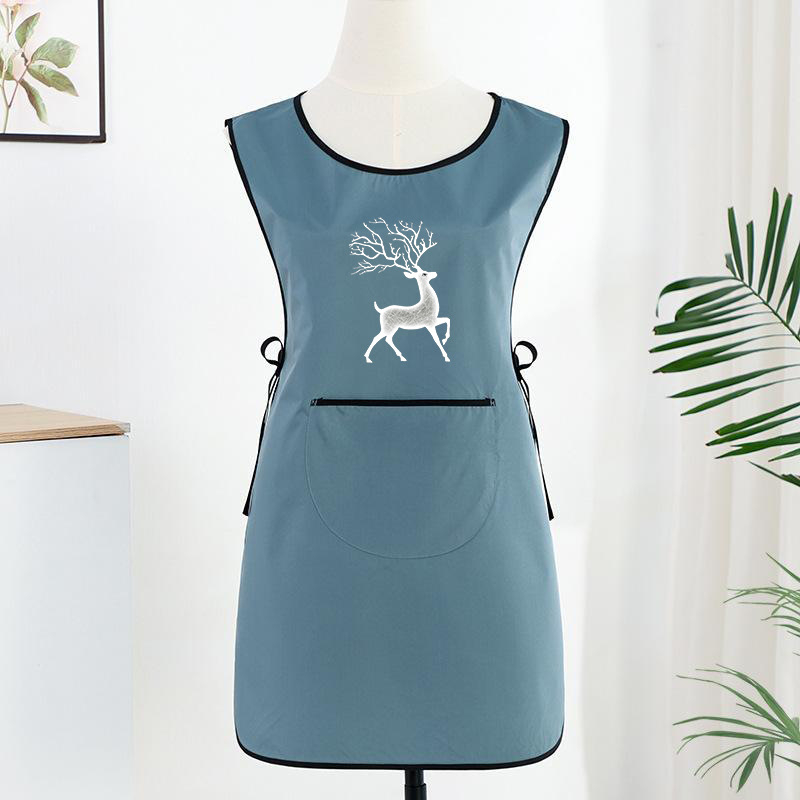 Trąšų liemenės prijuostė, atspari vandeniui ir aliejui, moteriški, trumpi, lengvi darbo drabužiai virtuvei, atsparūs purvui