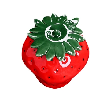 Δημιουργική τσαγιέρα φράουλα Κινέζικη κεραμική δεξαμενή αποθήκευσης σφραγισμένη δεξαμενή ανθεκτική στην υγρασία αποθήκη τσαγιού εξατομικευμένα στολίδια σετ τσαγιού