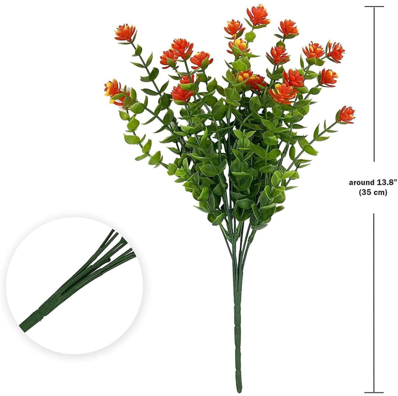 Väliskaubandus Amazoni simuleeritud kameelia kunstlill õues võltslill kodukaunistamine UV-vastane plastist roheline põõsas