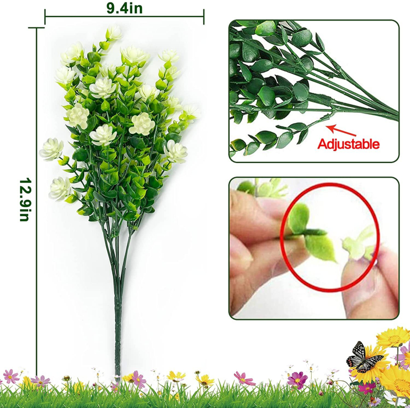 Väliskaubandus Amazoni simuleeritud kameelia kunstlill õues võltslill kodukaunistamine UV-vastane plastist roheline põõsas