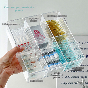 Μίας χρήσης κουτί αποθήκευσης ουσίας καλλυντικό δειγμάτων αποθήκευσης ράφι γραφείου προϊόντα περιποίησης δέρματος κουτί φινιρίσματος κραγιόν ακρυλικό διαφανές