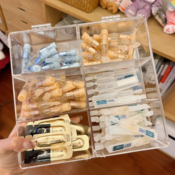 Μίας χρήσης κουτί αποθήκευσης ουσίας καλλυντικό δειγμάτων αποθήκευσης ράφι γραφείου προϊόντα περιποίησης δέρματος κουτί φινιρίσματος κραγιόν ακρυλικό διαφανές