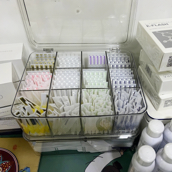 Μίας χρήσης κουτί αποθήκευσης ουσίας καλλυντικό δειγμάτων αποθήκευσης ράφι γραφείου προϊόντα περιποίησης δέρματος κουτί φινιρίσματος κραγιόν ακρυλικό διαφανές