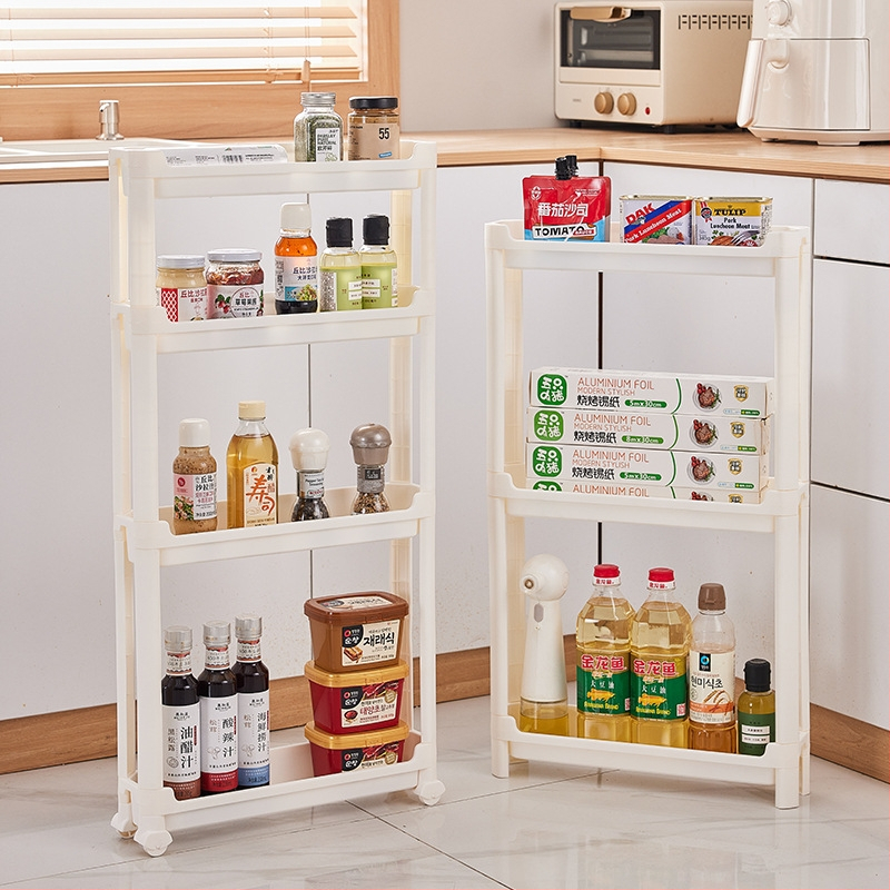 Многослойна стойка за съхранение на кухненски принадлежности, шкаф за съхранение Gap, количка за съхранение за дома