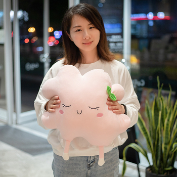 Χαριτωμένο μαξιλάρι αυτοκινήτου με κινούμενα σχέδια Sun Cloud, άνετο δώρο ύπνου από βαμβάκι για κορίτσια, Factory Outlet