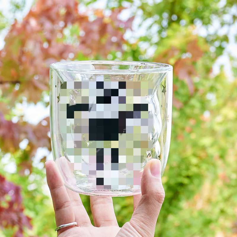 En-gros de desene animate drăguț ursuleț ceașcă de uz casnic colorat căptușeală cafea lapte ceașcă izolată dublă miel ceașcă