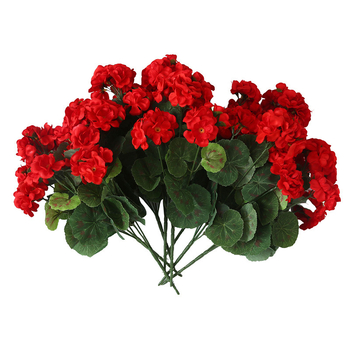 Трансгранично ново изкуствено цвете Бегония в европейски и американски стил Декорация за дома Фалшиво цвете Декорация от копринено цвете от здравец