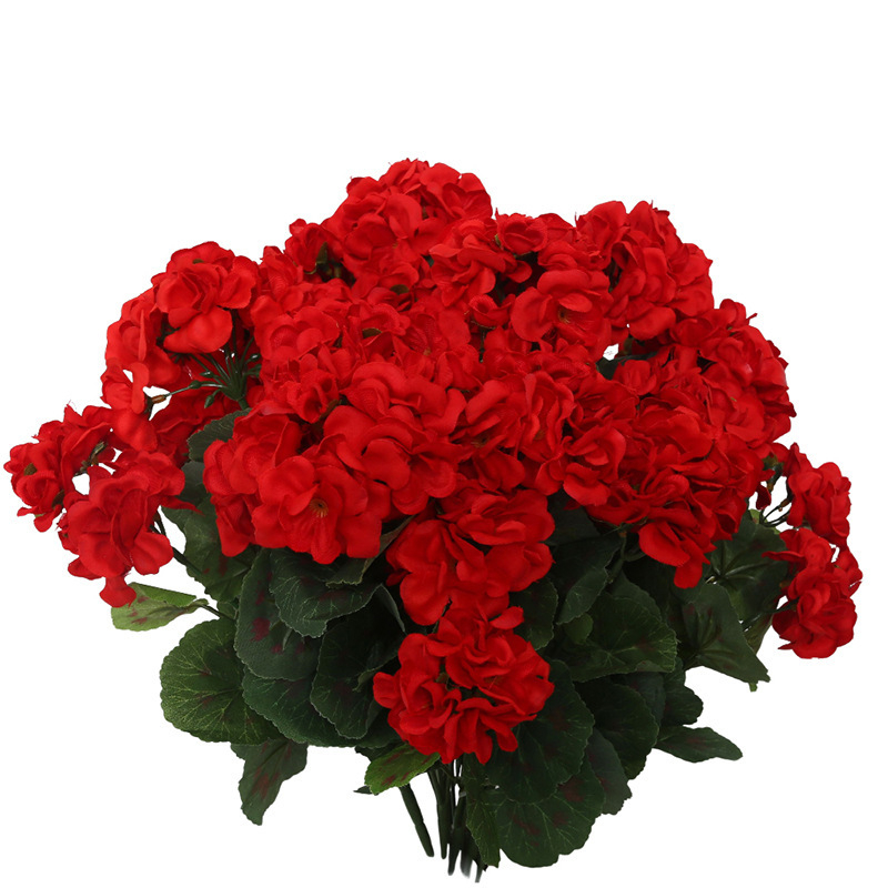 Трансгранично ново изкуствено цвете Бегония в европейски и американски стил Декорация за дома Фалшиво цвете Декорация от копринено цвете от здравец