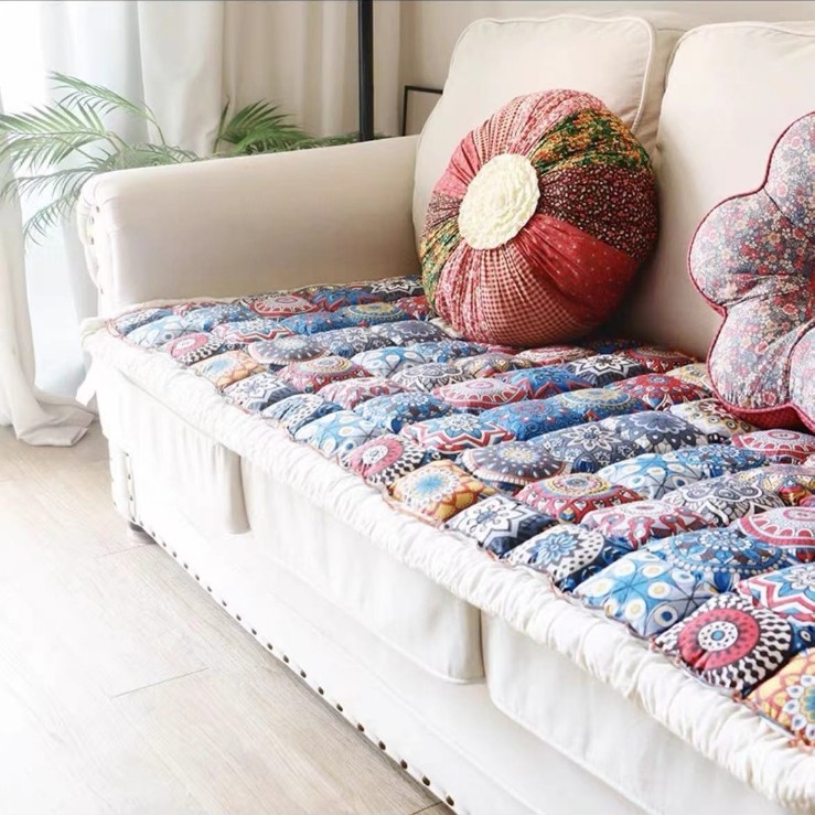 Възглавница за диван в бохемски стил с външна търговия, висококачествен чист памук, удебелен, неплъзгащ се, универсална възглавница за хляб на пара, тип „четири сезона“