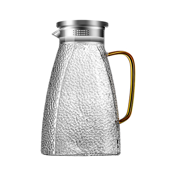 Aukštos spalvos stiklinis virdulys su rankena, atsparus aukštai temperatūrai, verdantis arbatinukas, komercinis tiesus virdulys, šaltas virdulys, šaltas virdulys, stiklinis virdulys