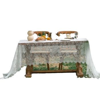 Allikas tehase valge pitsiga restorani laudlina väike värske prantsuse kohvilaua riie kate riide kaunistuseks kaunistamine pulmalaudlina