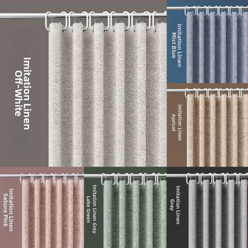 Piiriülene tehase otsetarne 230g paksendatud linasest imitatsiooniga dušikardin, veekindel ja hallituskindel dušikardin, polüesterriidest, vannitoa jaoks valmis laos