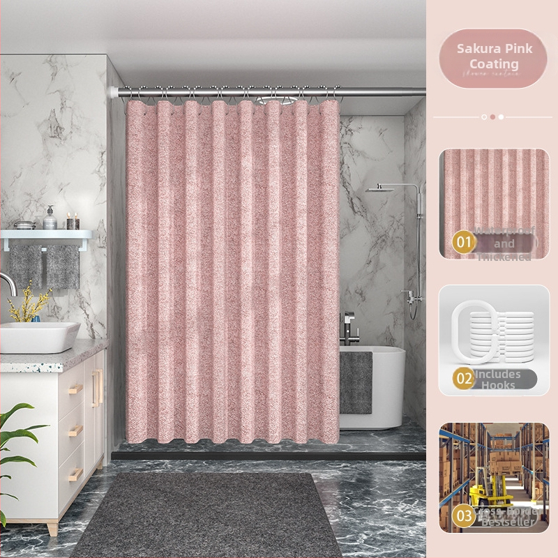 Piiriülene tehase otsetarne 230g paksendatud linasest imitatsiooniga dušikardin, veekindel ja hallituskindel dušikardin, polüesterriidest, vannitoa jaoks valmis laos