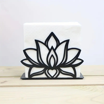 Metallist lootoseküünisest kassi ja koera kujuline sepistatud rauast salvrätikuhoidja, sobib söögilauale, restorani, kohvikusse, veinile