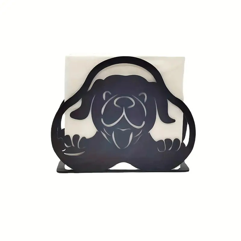 Metallist lootoseküünisest kassi ja koera kujuline sepistatud rauast salvrätikuhoidja, sobib söögilauale, restorani, kohvikusse, veinile