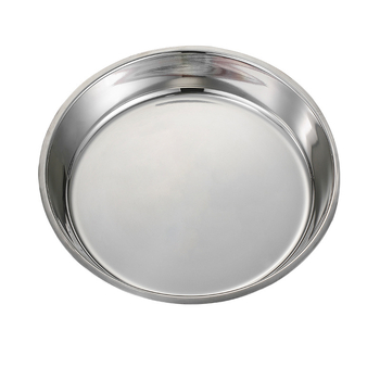 Īpaši bieza 304 nerūsējošā tērauda apaļa kūkas šķīvja, aukstās ādas Gong Gong komerciāla liela plakana šķīvja, dziļa šķīvja paplāte, dārzeņu šķīvis, tvaicēta kūkas šķīvis