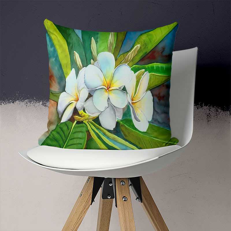 Фабрична директна трансгранична калъфка за възглавница, растение, цвете, едностранен печат, къса плюшена калъфка за възглавница, диван, декорация за хол