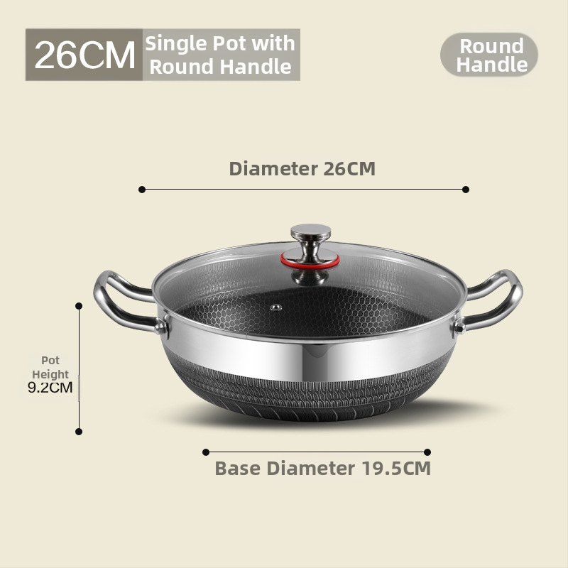 316 kolmekihiline terasest roostevabast terasest supipott, kuum pott, keedupott, kaheotstarbeline keedupott, köögipott, mittenakkuv pott, aurutav supipott