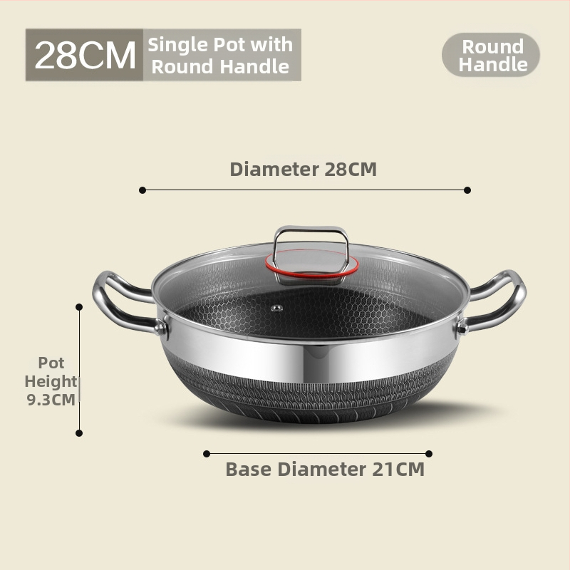 316 kolmekihiline terasest roostevabast terasest supipott, kuum pott, keedupott, kaheotstarbeline keedupott, köögipott, mittenakkuv pott, aurutav supipott