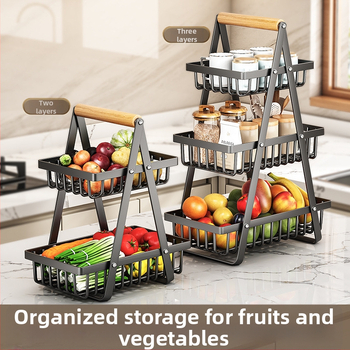 Išskirtinis „CrossBorder“ vaisių krepšelis su medine rankena, dvisluoksnis laikymo krepšelis, stalo laikymo krepšelis, užkandžių laikymo krepšelis, nusausinimo krepšelis, vaisių ir daržovių krepšelis