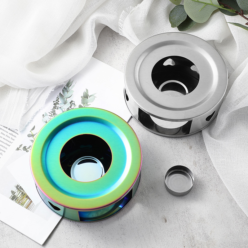 Nerūdijančio plieno arbatos šildytuvas „pasidaryk pats“ apvali žvakė, šildymo pagrindas, arbatos šildytuvas, patogus lauko šildytuvas, didmeninė prekyba