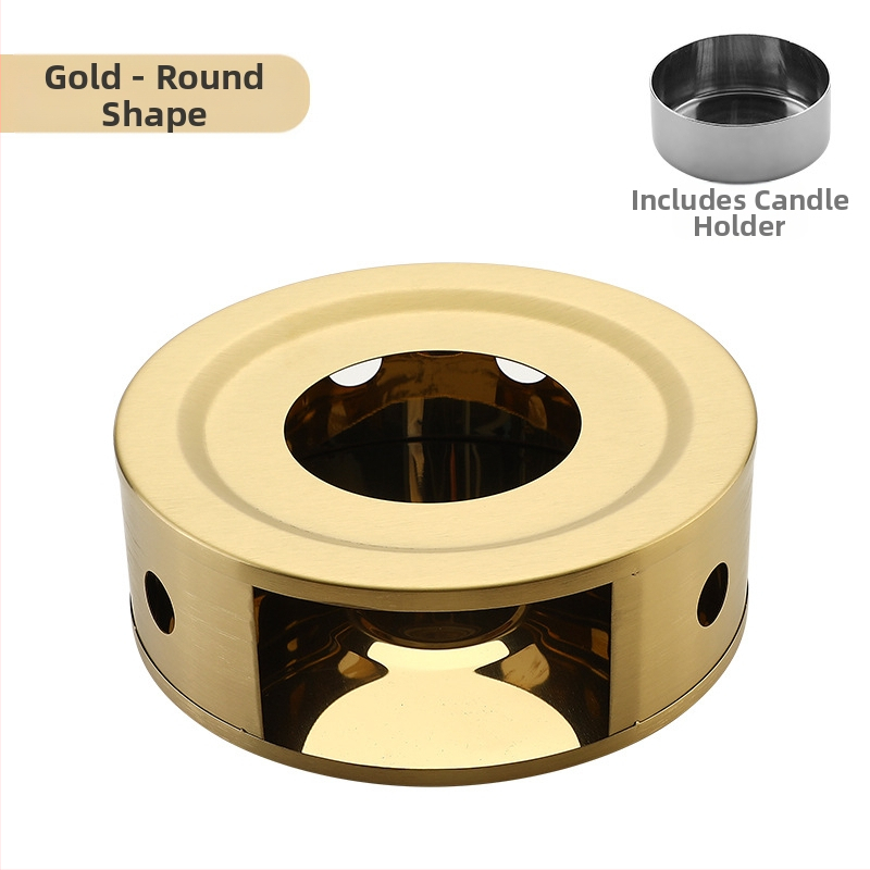 Nerūdijančio plieno arbatos šildytuvas „pasidaryk pats“ apvali žvakė, šildymo pagrindas, arbatos šildytuvas, patogus lauko šildytuvas, didmeninė prekyba