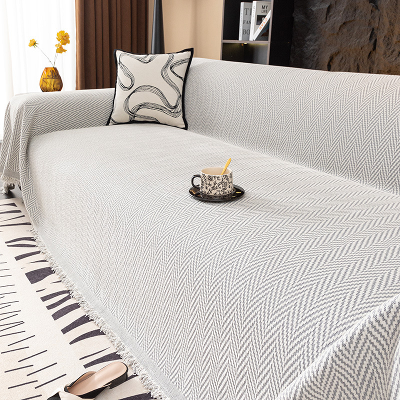 2024 új csíkos zsenília kanapé törölköző teljes huzat egyszerű, csúcskategóriás, érzéki kanapéhuzat szövet macskakarcolás elleni kanapéhuzat
