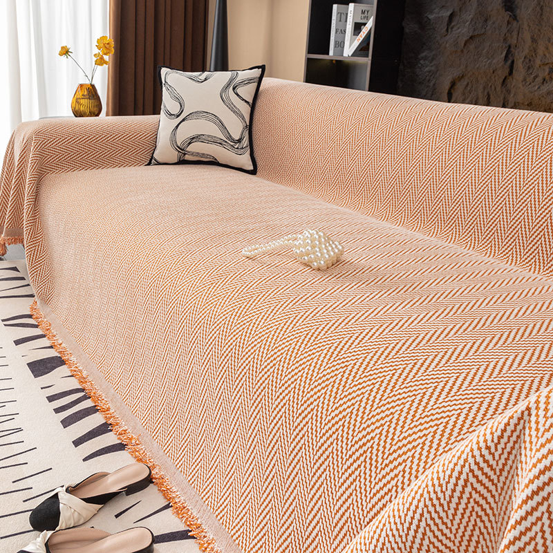 2024 új csíkos zsenília kanapé törölköző teljes huzat egyszerű, csúcskategóriás, érzéki kanapéhuzat szövet macskakarcolás elleni kanapéhuzat