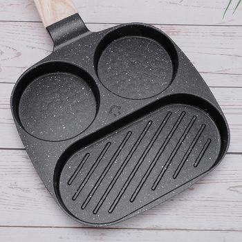 Kodumajapidamises praepann hommikusöögi munaburgeri pannkoogivorm nelja auguga praemunapann praemunaburgerimasin mittenakkuva panniga