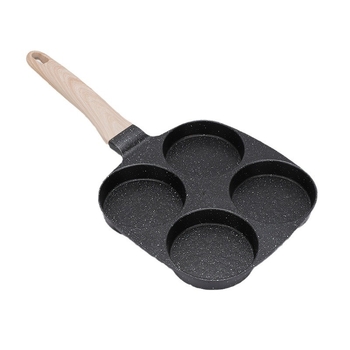 Kodumajapidamises praepann hommikusöögi munaburgeri pannkoogivorm nelja auguga praemunapann praemunaburgerimasin mittenakkuva panniga