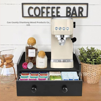 [drop Shipping] Fa kávékapszula tartó fiókkal, kávéállomás-rendezővel, kávéfőző állvány kiegészítőkkel