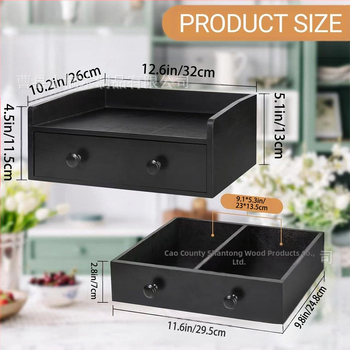 [drop Shipping] Ξύλινη θήκη για κάψουλες καφέ με συρτάρι, οργανωτή σταθμού καφέ, αξεσουάρ βάσης για καφετιέρα