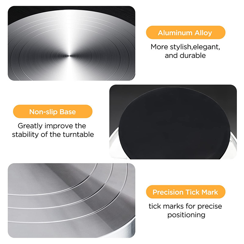 Didmeninė prekyba tarpvalstybiniu tiekimu, gimtadienio torto kremo patefonas, aliuminio lydinio keturių dalių torto formos torto dekoravimo patefonas