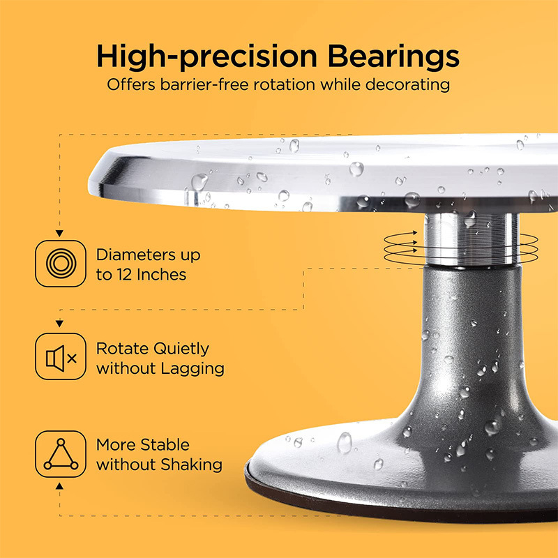 Didmeninė prekyba tarpvalstybiniu tiekimu, gimtadienio torto kremo patefonas, aliuminio lydinio keturių dalių torto formos torto dekoravimo patefonas
