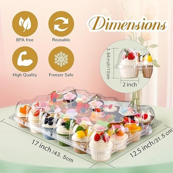 (24 σχάρες x 10 σετ) Στοιβαζόμενες θήκες για cupcakes, με 240 θήκες για cupcakes, για ψήσιμο επιδορπίων