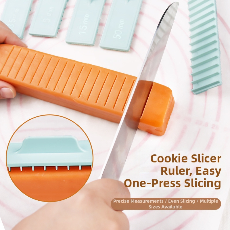 Линийка за измерване на бисквитки, Резачка за бисквити, Контролер за рула за торта, Домакински линийка за печене с дебело рязане, Инструмент за дебело рязане