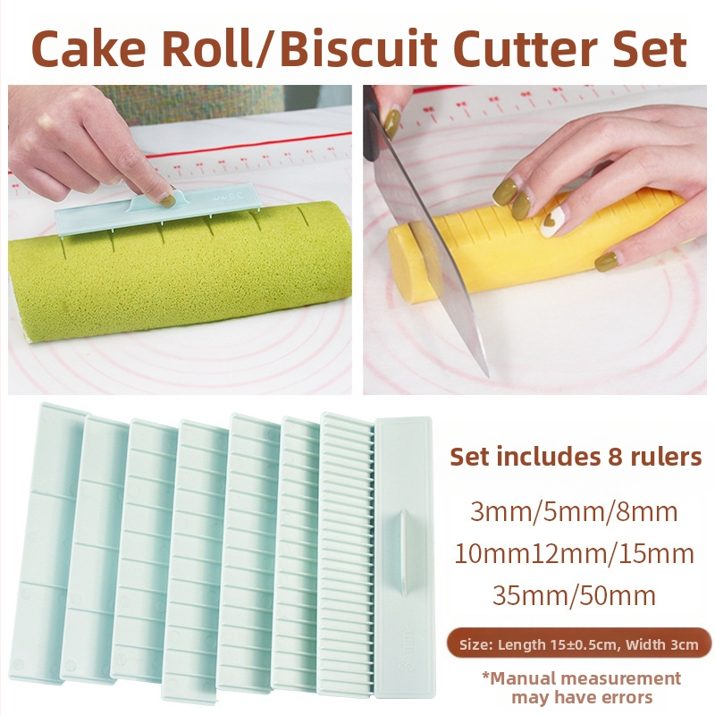 Sausainių matavimo liniuotė, sausainių pjaustytuvas, pyrago vyniotinio valdiklis, storo pjaustymo buitinė kepimo liniuotė, storo pjaustymo įrankis