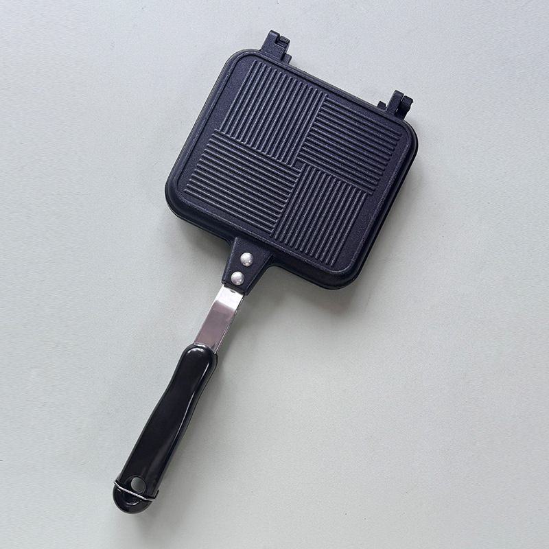 Форма за хляб за сандвичи, двустранен тиган, тава за печене на препечен хляб, незалепващ тиган, газова фурна с патрон, универсална двустранна тава за печене