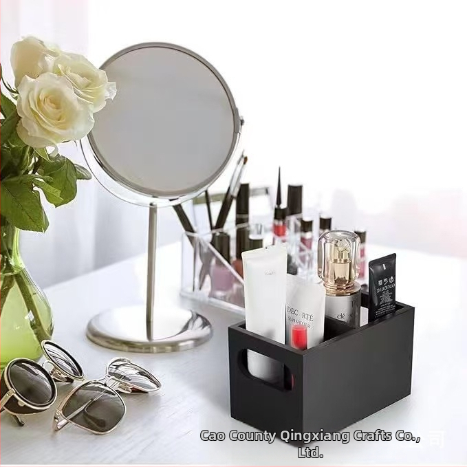 Kūrybinga medinė darbalaukio nuotolinio valdymo pulto skyrelio laikymo dėžutė virtuvės stalo įrankių laikymo dėžutė kavos arbatos maišelių laikymo dėžutė