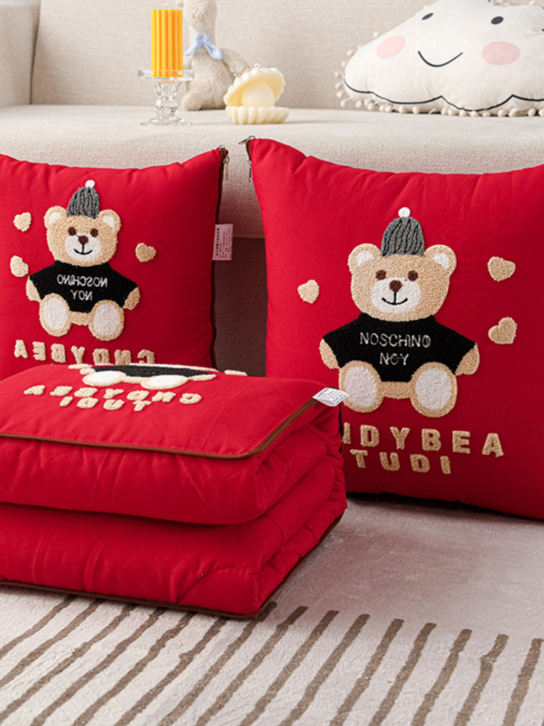 Animacinių filmukų pagalvių antklodė, dvigubos paskirties, sulankstoma automobilio pagalvėlė, pagalvių antklodė, biuro pietų pertrauka, daugiafunkcinė, oro kondicionierius, vasaros antklodė