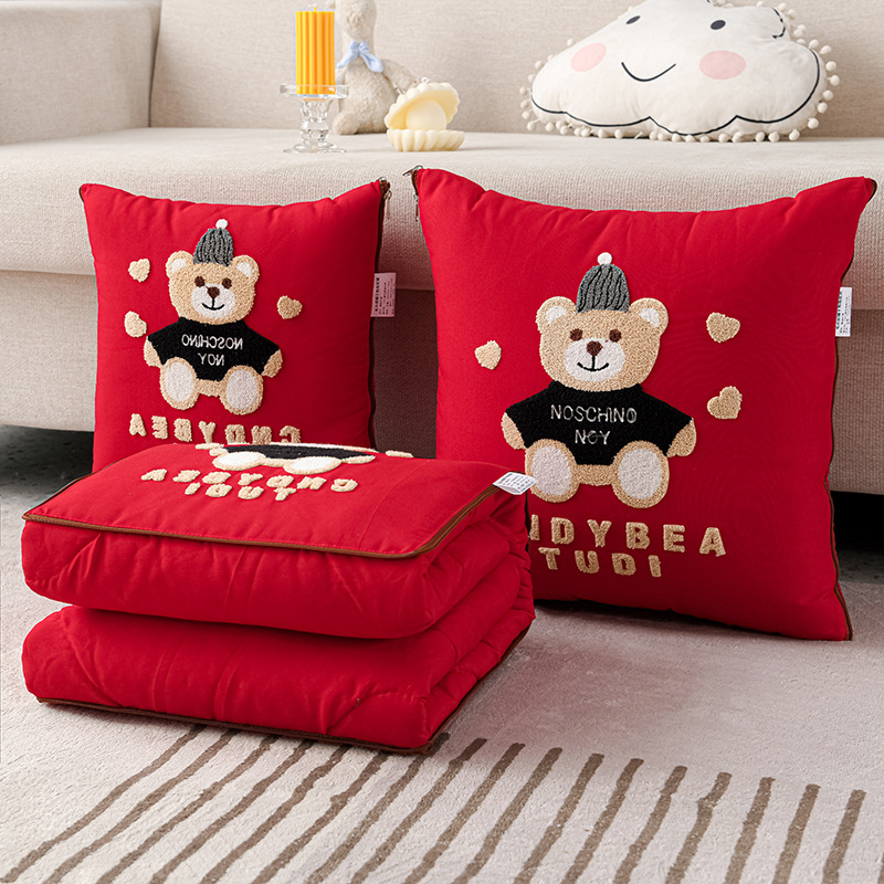 Animacinių filmukų pagalvių antklodė, dvigubos paskirties, sulankstoma automobilio pagalvėlė, pagalvių antklodė, biuro pietų pertrauka, daugiafunkcinė, oro kondicionierius, vasaros antklodė