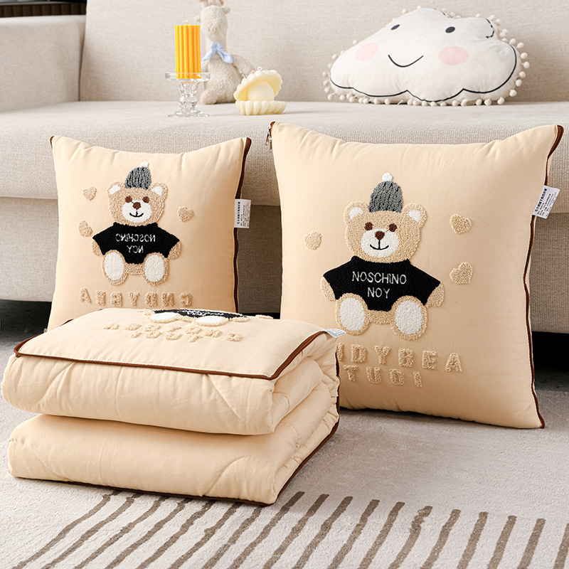 Animacinių filmukų pagalvių antklodė, dvigubos paskirties, sulankstoma automobilio pagalvėlė, pagalvių antklodė, biuro pietų pertrauka, daugiafunkcinė, oro kondicionierius, vasaros antklodė