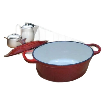 Emalinis ovalus troškinys Daugiafunkcis emaliuotas puodas Troškinys Sriubos puodas Troškinys Garintuvas