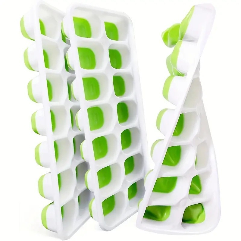 Jääkuubik 14 kellaga vorm Pehme liimiga jäävorm Väike jääkuubik Toidukvaliteediga jääkuubikute hoiukarp kaanega Kiirkülmutatud jäämasina karp