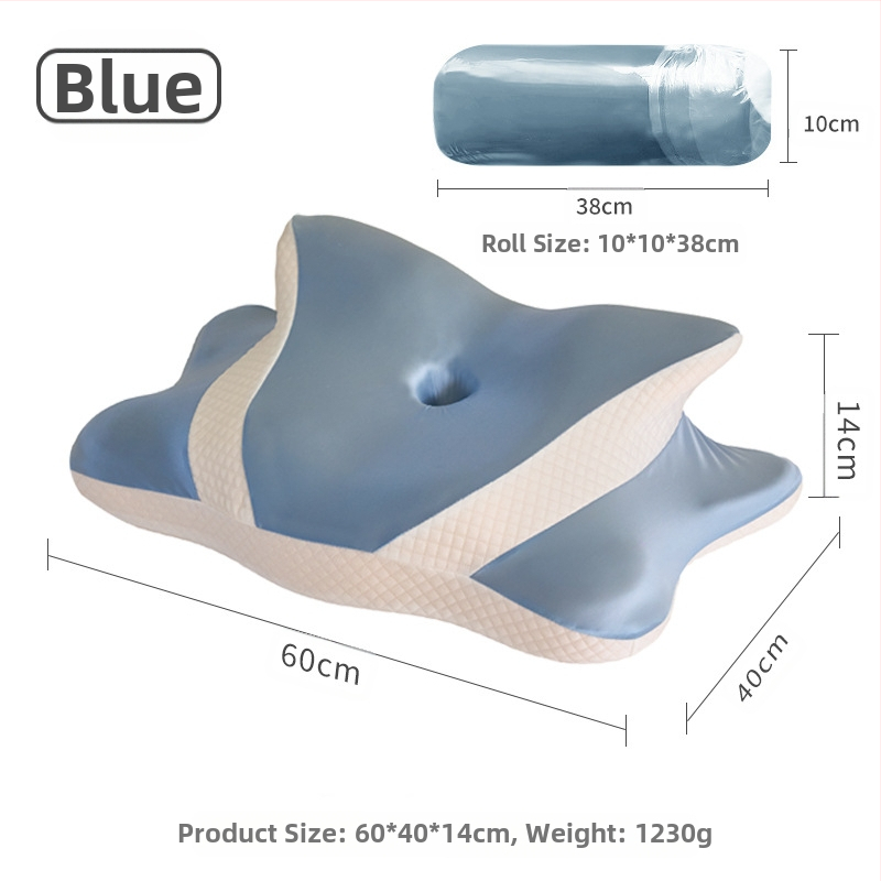 „Amazon Roll Horn Butterfly“ lėtai atsigaunanti atminties putų pagalvė namams, nulinio slėgio atminties pagalvė kaklo stuburo apsaugai