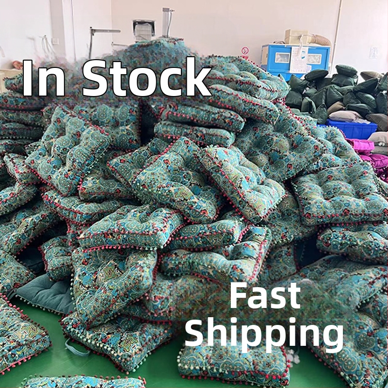 Amazon Lazy Floor Futon от памук и ленен плат Tatami Mat Голяма кръгла възглавница Удебелена квадратна възглавница за стол