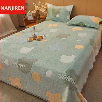 Чаршаф от полар Nanjiren Snowflake, подплатен с полар, удебелен коралов полар, одеяло Milk Faleirong, калъф за одеяло за диван