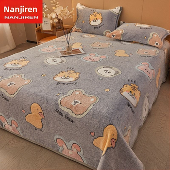 Чаршаф от полар Nanjiren Snowflake, подплатен с полар, удебелен коралов полар, одеяло Milk Faleirong, калъф за одеяло за диван